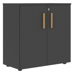 Шкаф с глухими малыми дверьми Forta FLC 80.1Z Черный графит