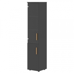 Шкаф-колонка комбинированный левый Forta FHC 40.2 L Черный графит
