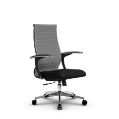 Кресло офисное МЕТТА B 2b 19/U158, Основание 17834 Комплект 3 Светло-серое Черное