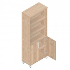 Шкаф для сувениров глухие+тонированные двери в алюминиевой рамке Пр.Ш-2+Пр.ДШ-2СТА Аттика
